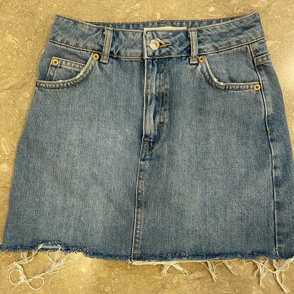 Topshop denim skirt